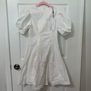 NWT White Puff Sleeve Peacebird Dress